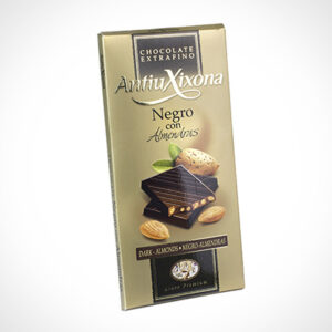 Tableta Antiu Ch. Negro Con Almendras 125 Gr.